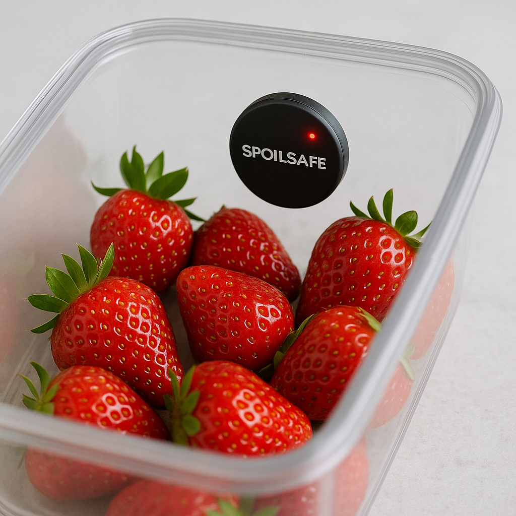 Device in strawberries